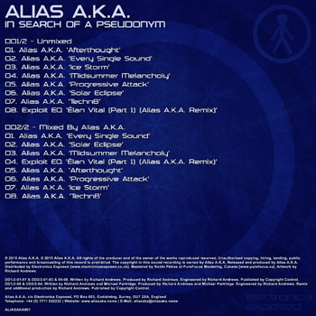 Alias A.K.A. ALIASAKA001 - Back